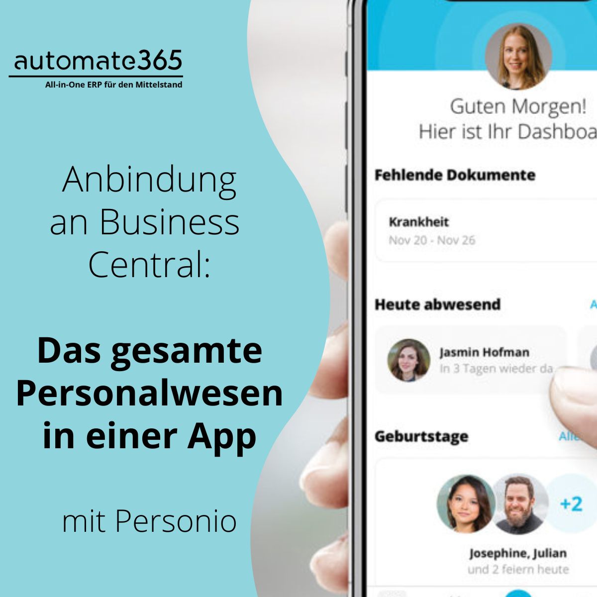 Anbindung an Business Central: Personalwesen in einer App